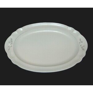 PFALTZGRAFF HEIRLOOM 14.5 IN OVAL SERVING PLATTER DISCONTINUED PIECE GRAY FLORAL